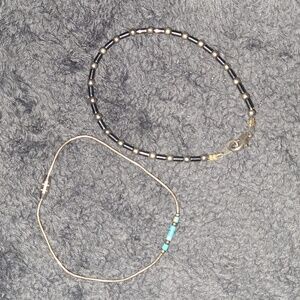 2 bracelet bundle! Faux Turquoise and Hematite bracelets